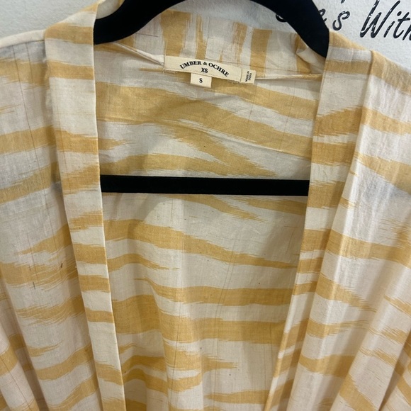 Umbre & Ochre yellow zebra striped robe size S - Picture 6 of 6